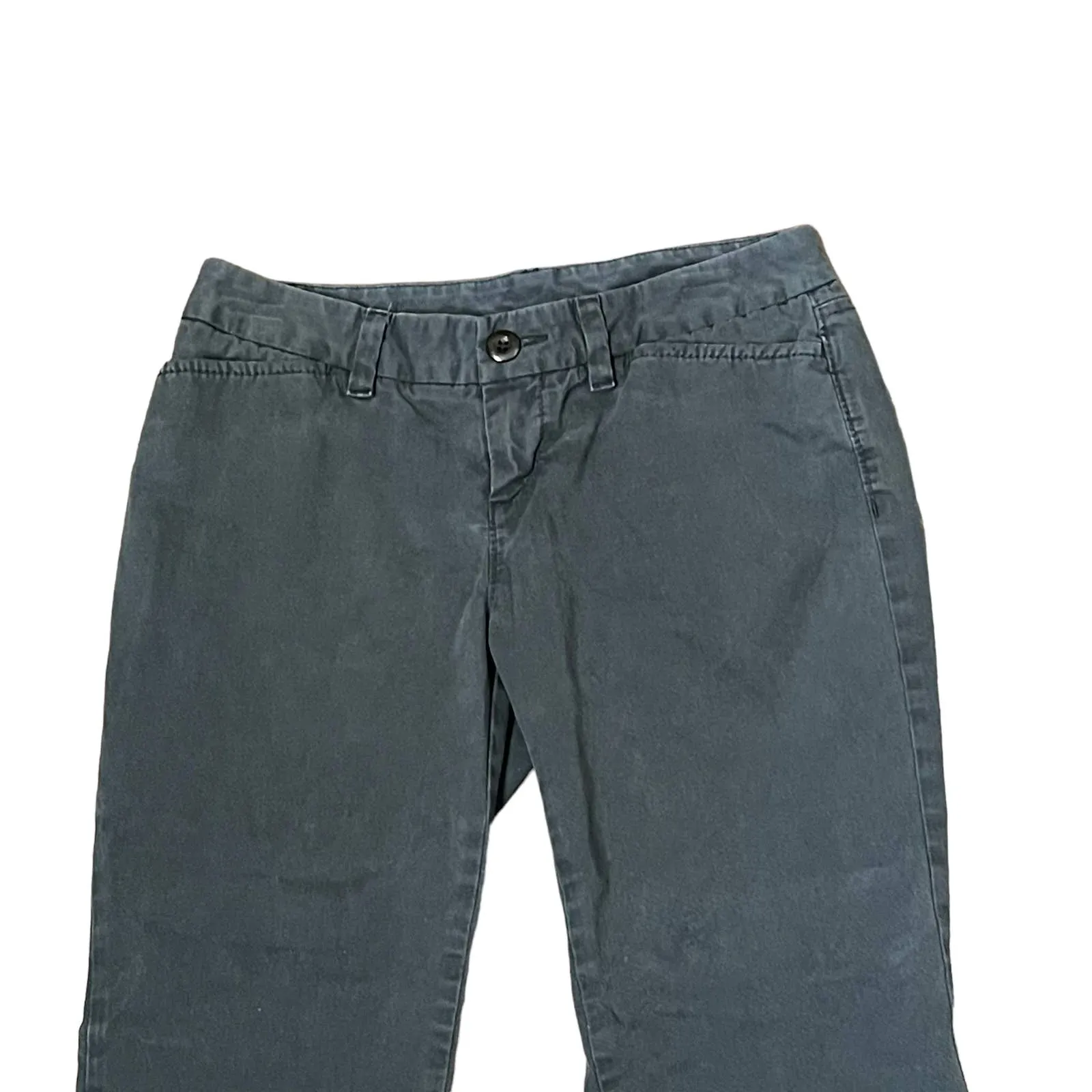 Gap Ankle Stretch Straight Leg‎ Curvy Pants Women Size 2 Low-Rise Navy Blue - Image 2