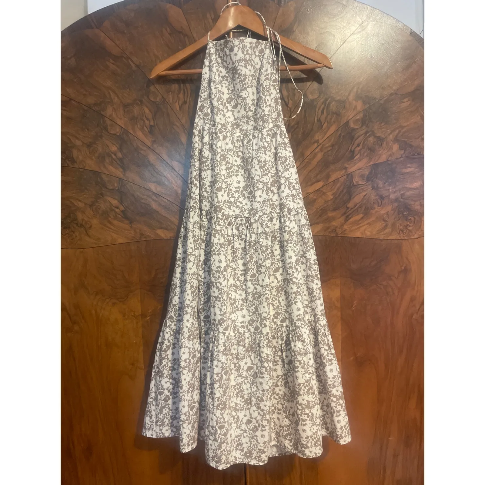 RAILS Leni Midi Tiered Dress in Cafe Floral ORGANIC COTTON SUSTAINALBE Size XS - Image 4