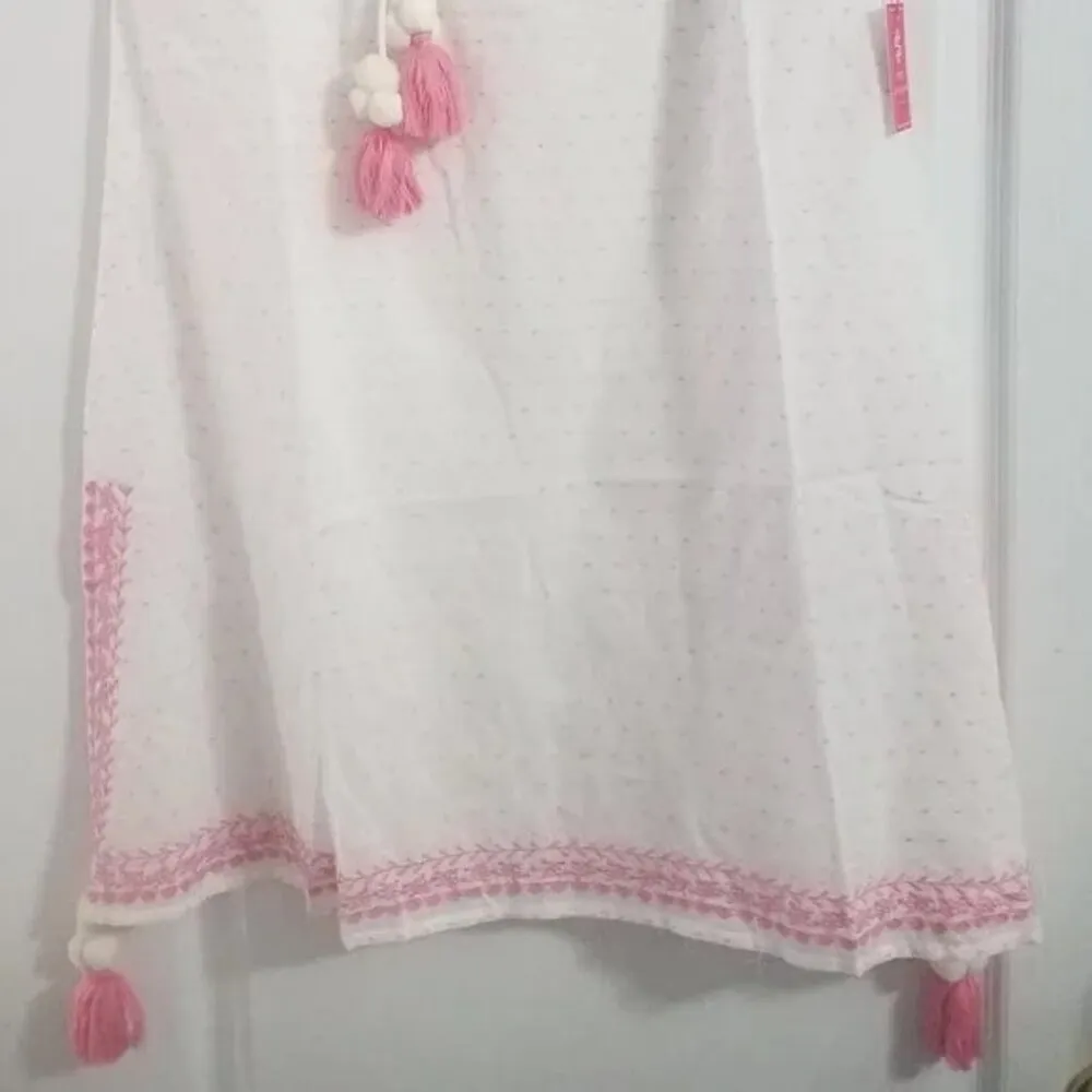 Swiss Dot Tassel Dress in Pink by Simply Southern NEW XL - Image 2