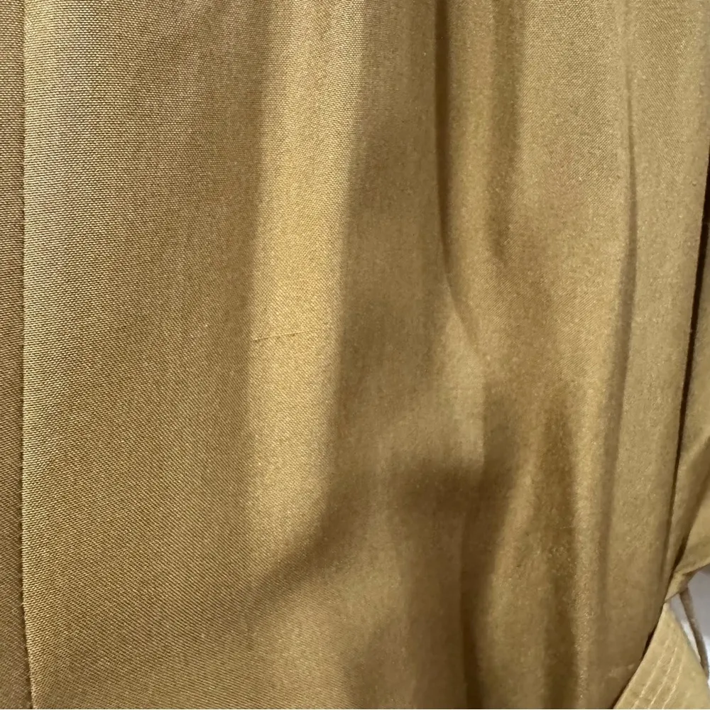 Zimmermann Oversized Espionage Silk Tunic Belted Top Mustard Yellow Size 0 NWT - Image 7