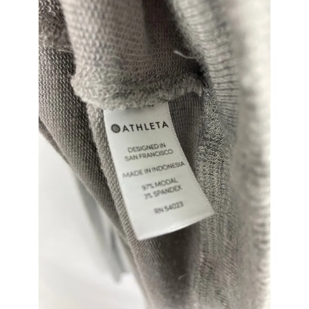 Athleta Criss Cross Sweatshirt Light Heather Grey Size Small #489051 - Image 5