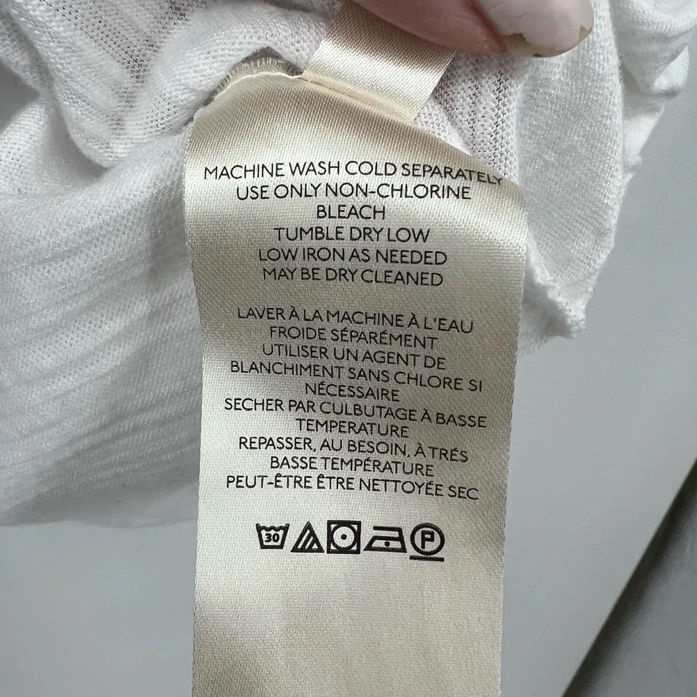 Free People Natasha Tee Womens white Top Puff Ruched Sleeve long sleeve medium - Image 7