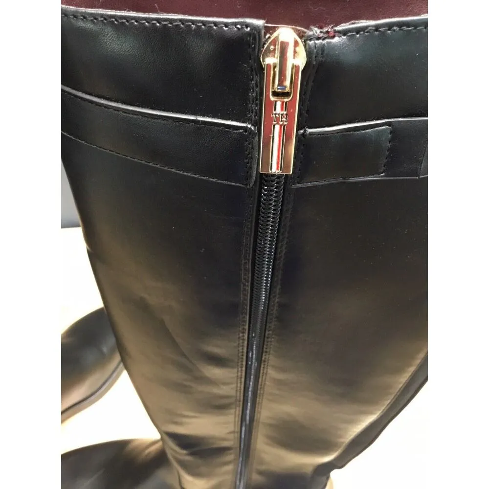 Tommy Hilfiger Women's Black Iviann High Shaft Riding Boots Shoes Size 8.5M - Image 10