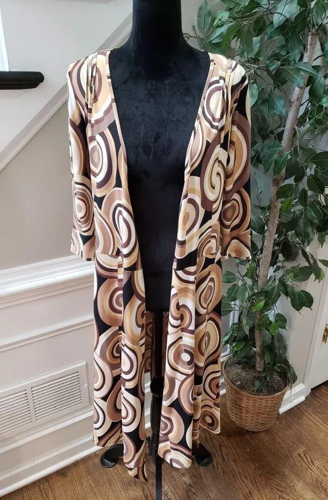 Bisou Bisou Women's Multicolor Polyester Wrap 3/4 Sleeve Knee Length Dress 8 - Image 13