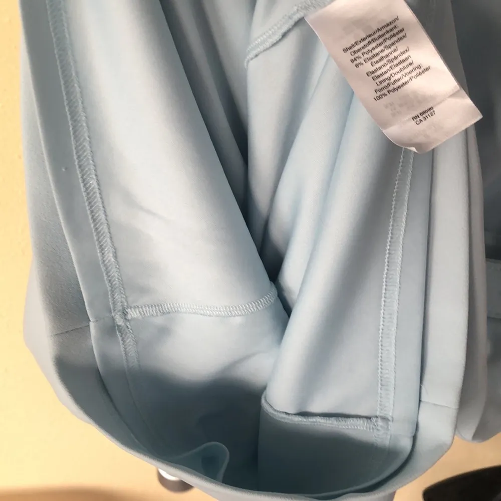 DKNY Women's Blue Crew-Neck Crepe Pleated-Shoulder Sleeveless Dress Size 10 - Image 14