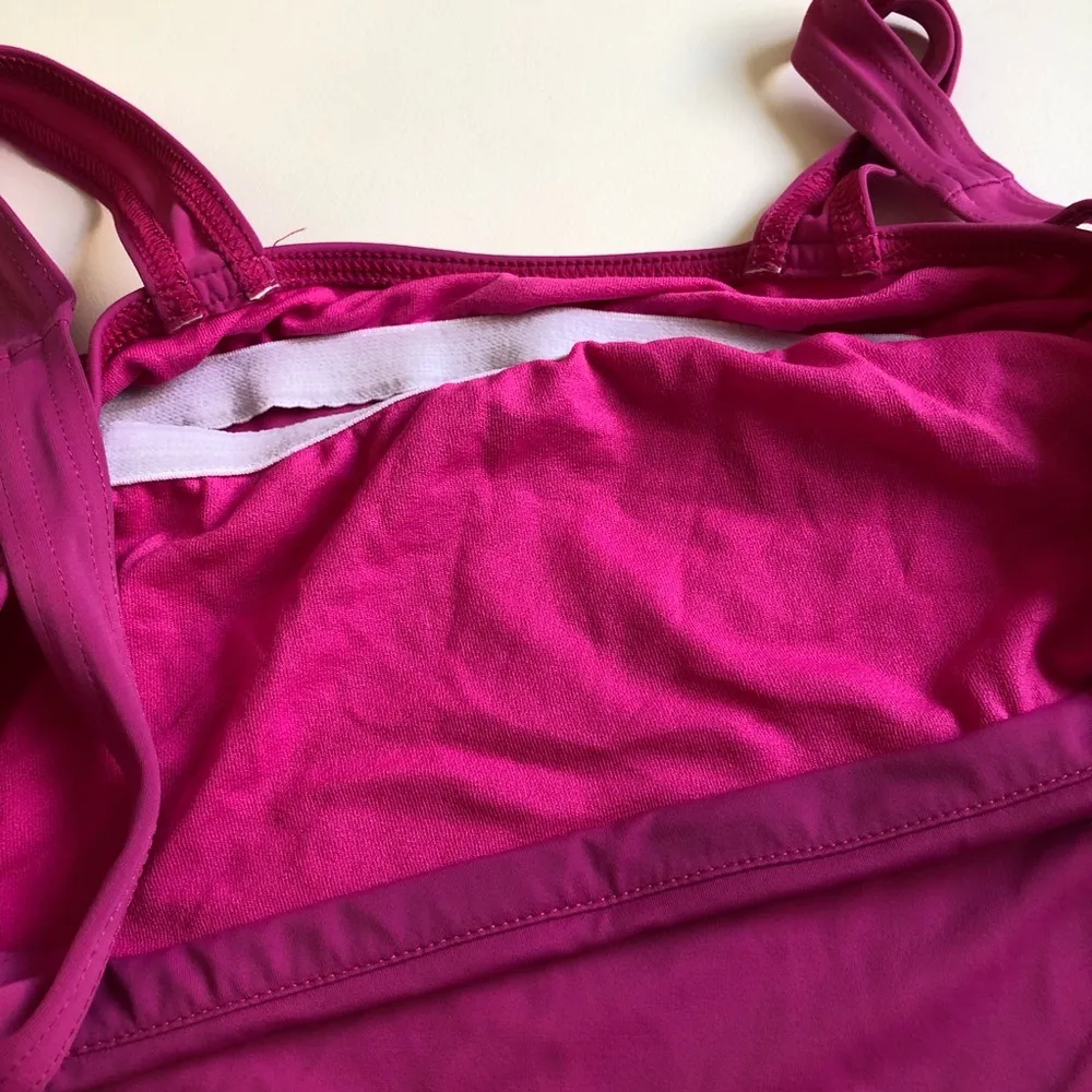 ASOS swim hot pink tankini top sz 6 - Image 3