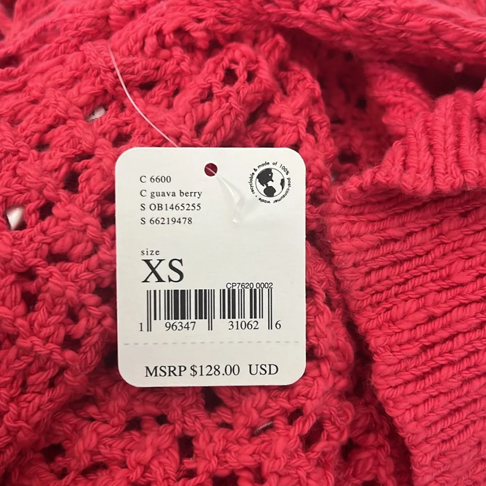 Free People Sedona Cardi in Guava Berry, Size XS New w/Tag Retail $128 - Image 8