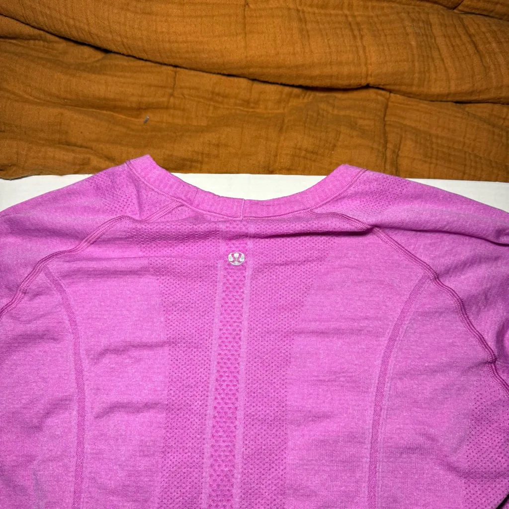 Lululemon Swiftly Tech Long Sleeve Top Pink size 12 - Image 6