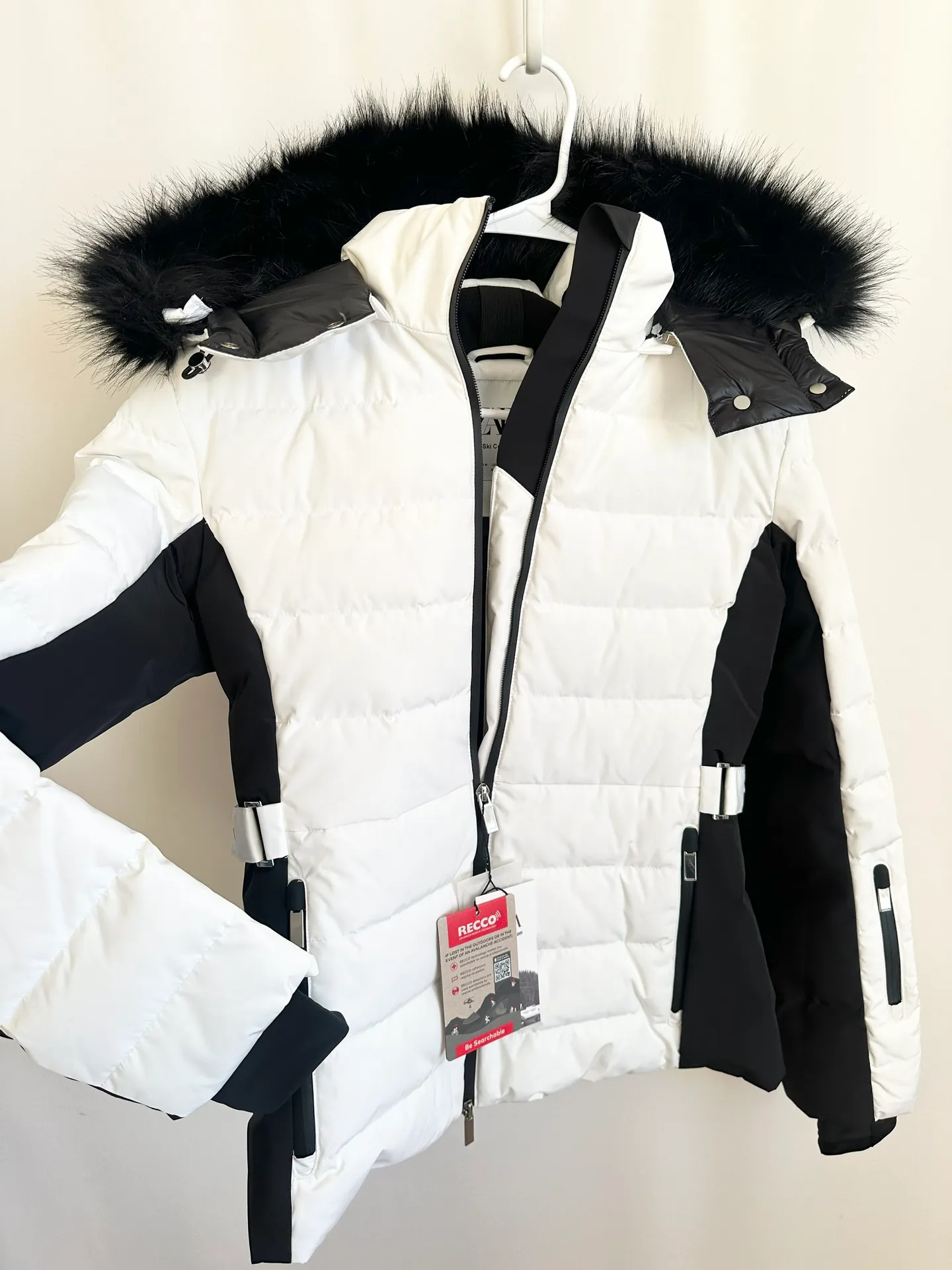 ski puffer jacket skiing coat feathers down fitted winter coat - Image 2