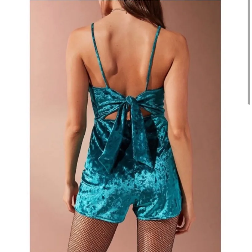 Urban Outfitters Crushed Velvet Romper - Image 3