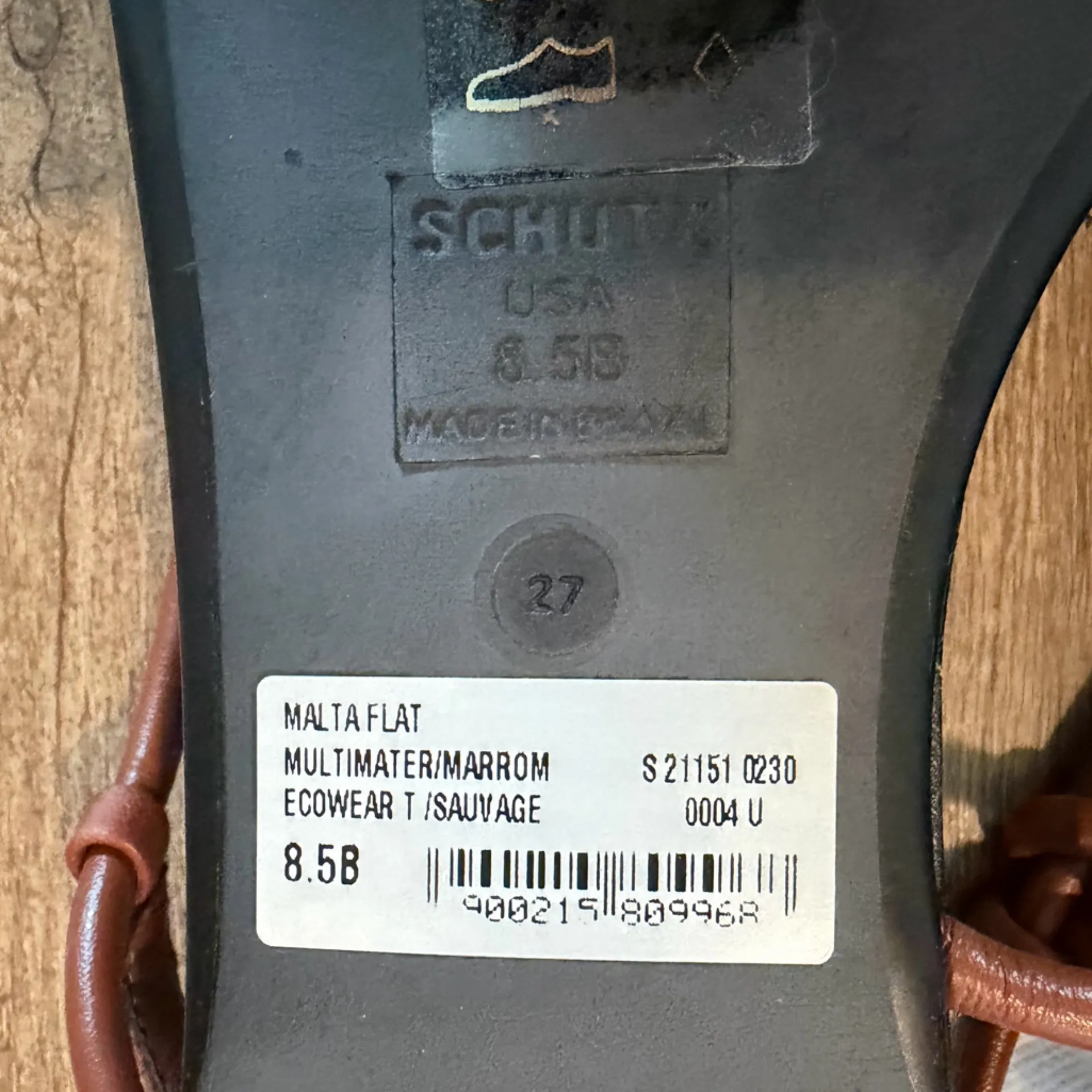 New Schutz Malta Flat Sandals Sauvage 8.5 - Image 7