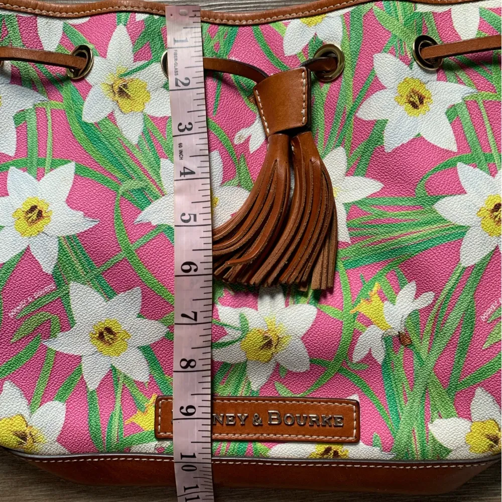 Dooney & Bourke Pink Daffodil Drawstring Purse - Image 6