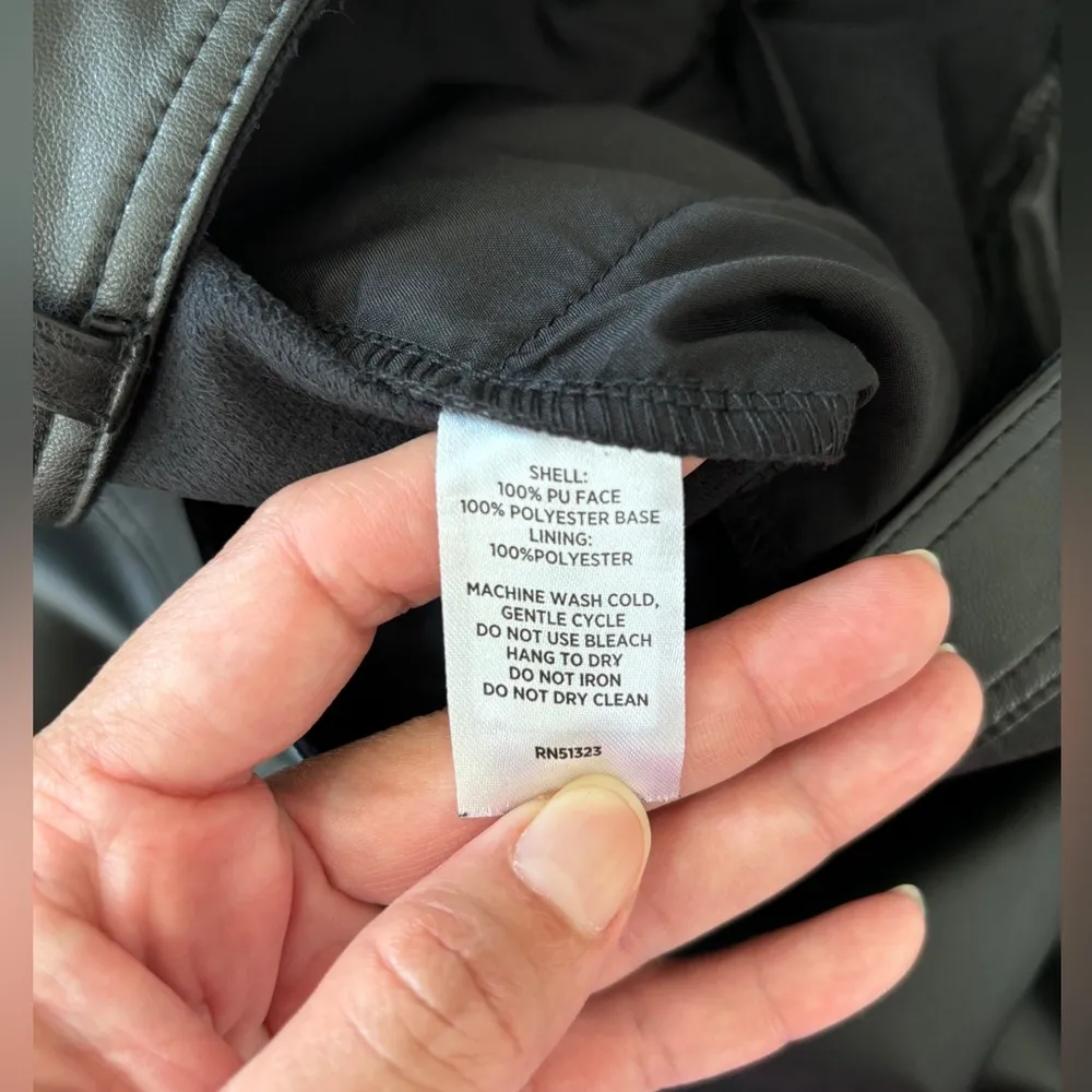 Halogen Pants Women's 12 Black High Waist Bootcut Faux Leather Elevated Basic - Image 5