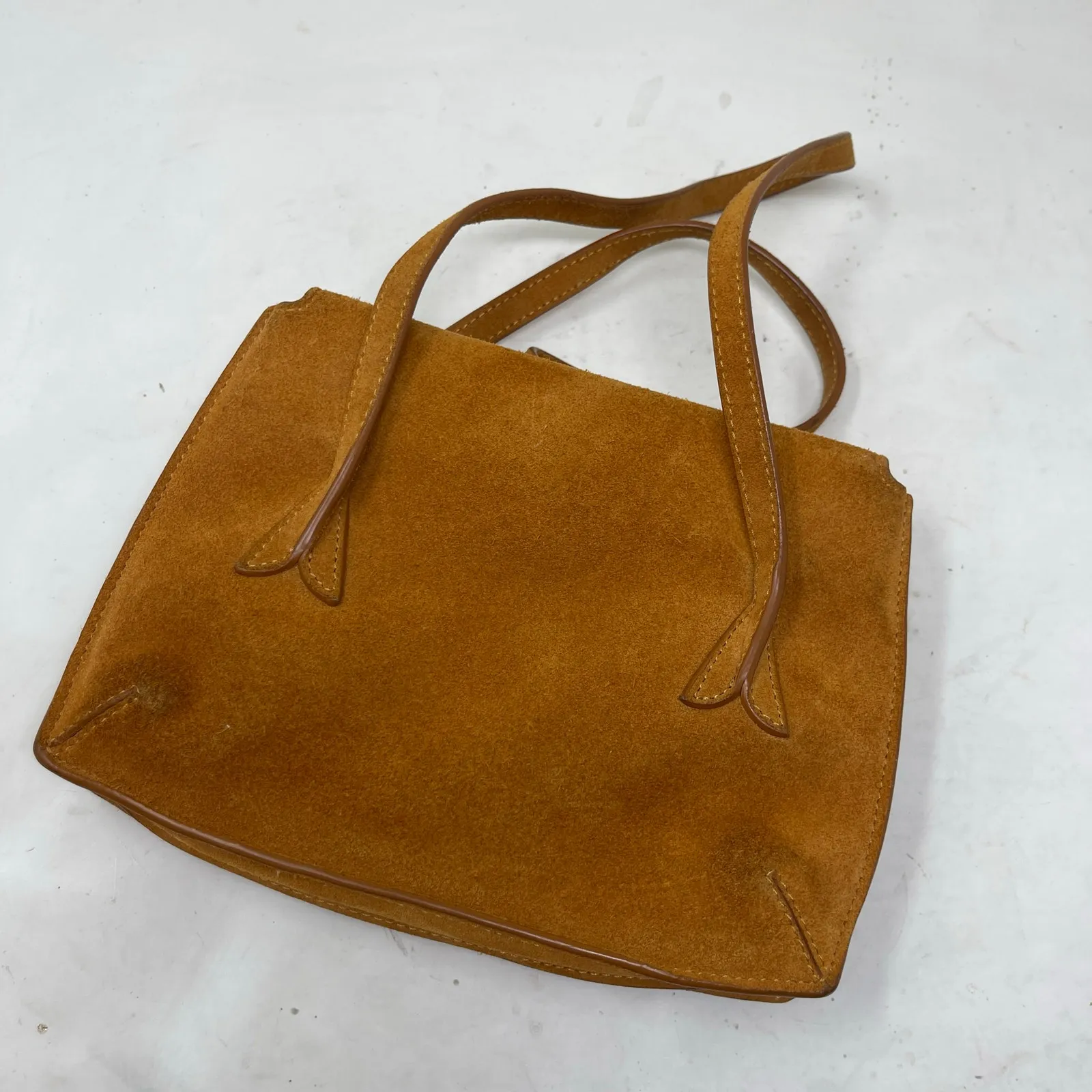 Rouje Le J Bag French Suede Leather Handbag in Brown Tan - Image 7
