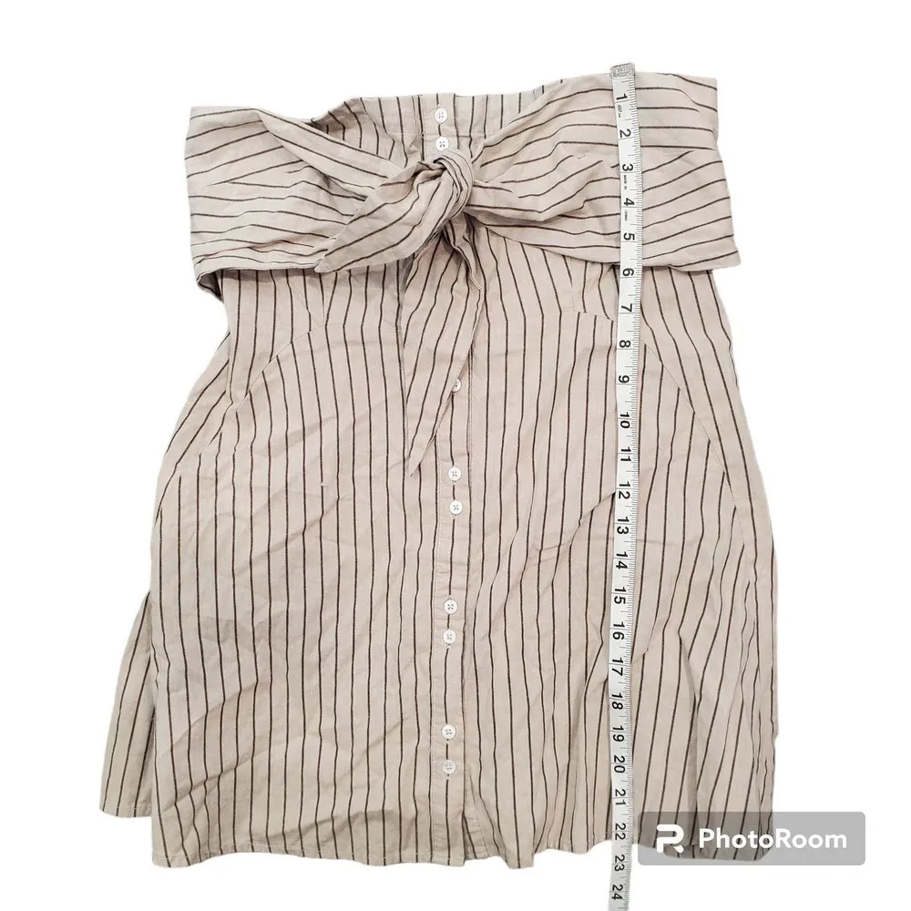 Free people Striped Button Front Strapless Dress - Image 3