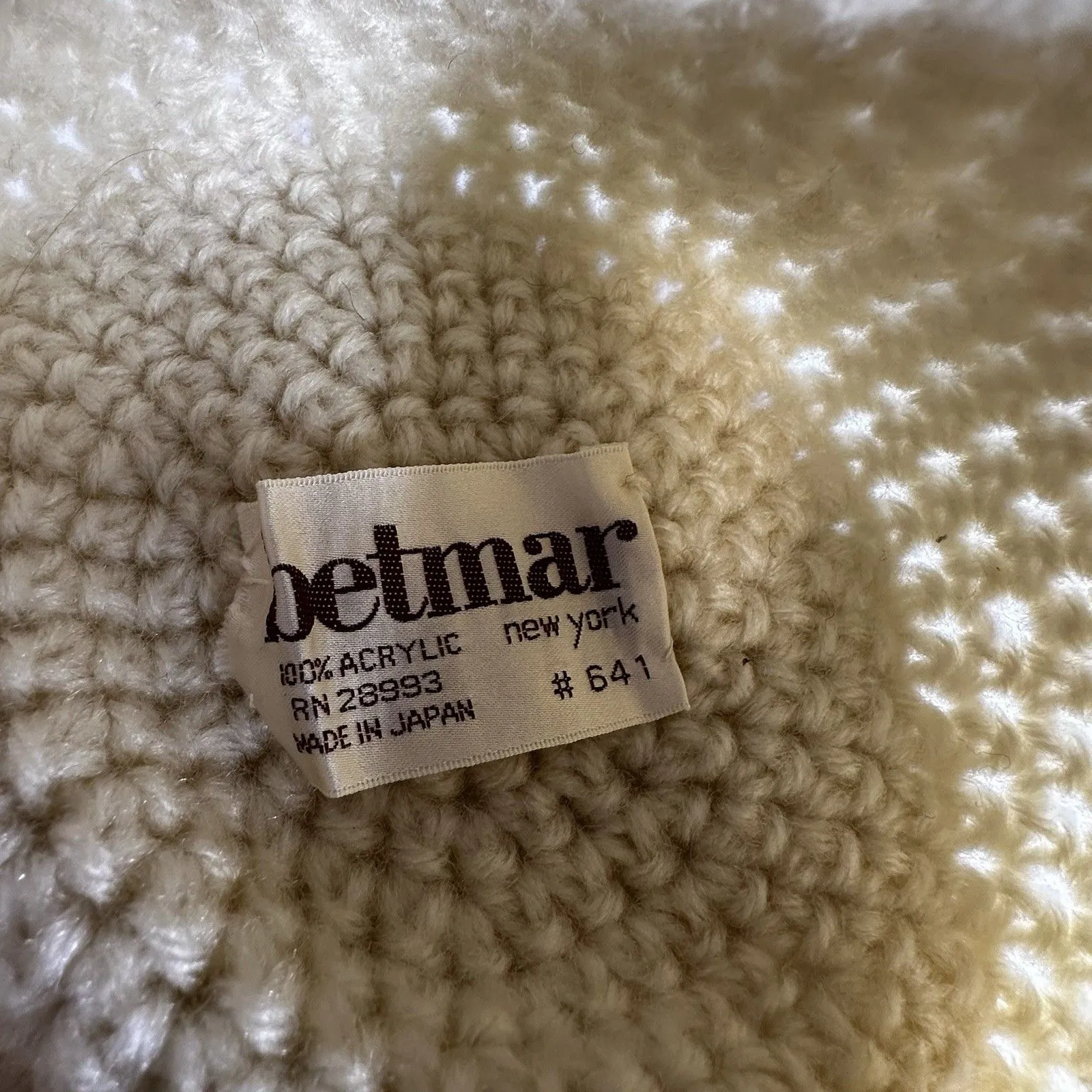 Vintage Tan Light Brown 1970's Betmar Soft‎ and Fuzzy Knit Floppy Hat - Image 2