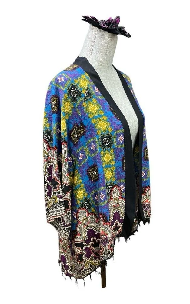 Flying Tomato Boho Fringe Kimono - Image 2