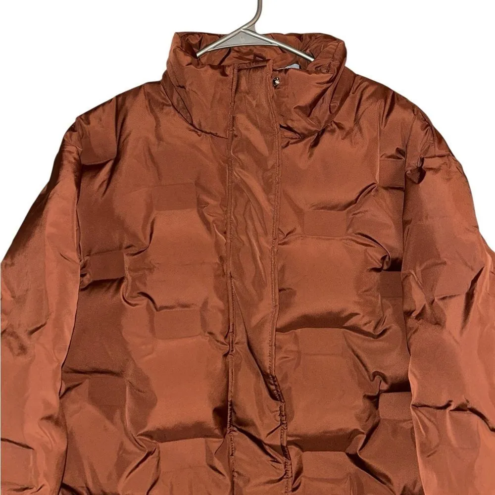 Vintage Reclaimed Brown Puffer Jacket(Size 10) - Image 6