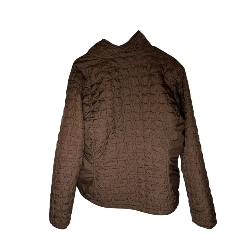 The North Face Women's XL Brown Quilted Puffer Jacket Winter Casual - Image 2