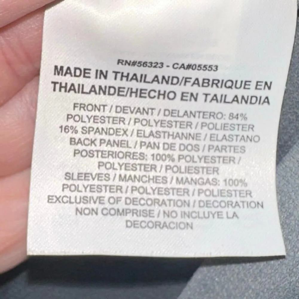 Nike Golf Gray V Neck Two Tone Blouse Size L - Image 5