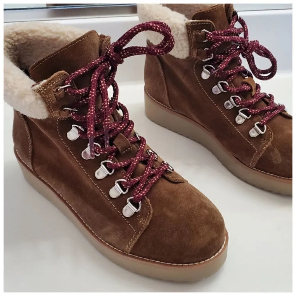 Sam Edelman Franc Lace-up Round-toe Hiker Ankle Boot TOFEE - Image 12
