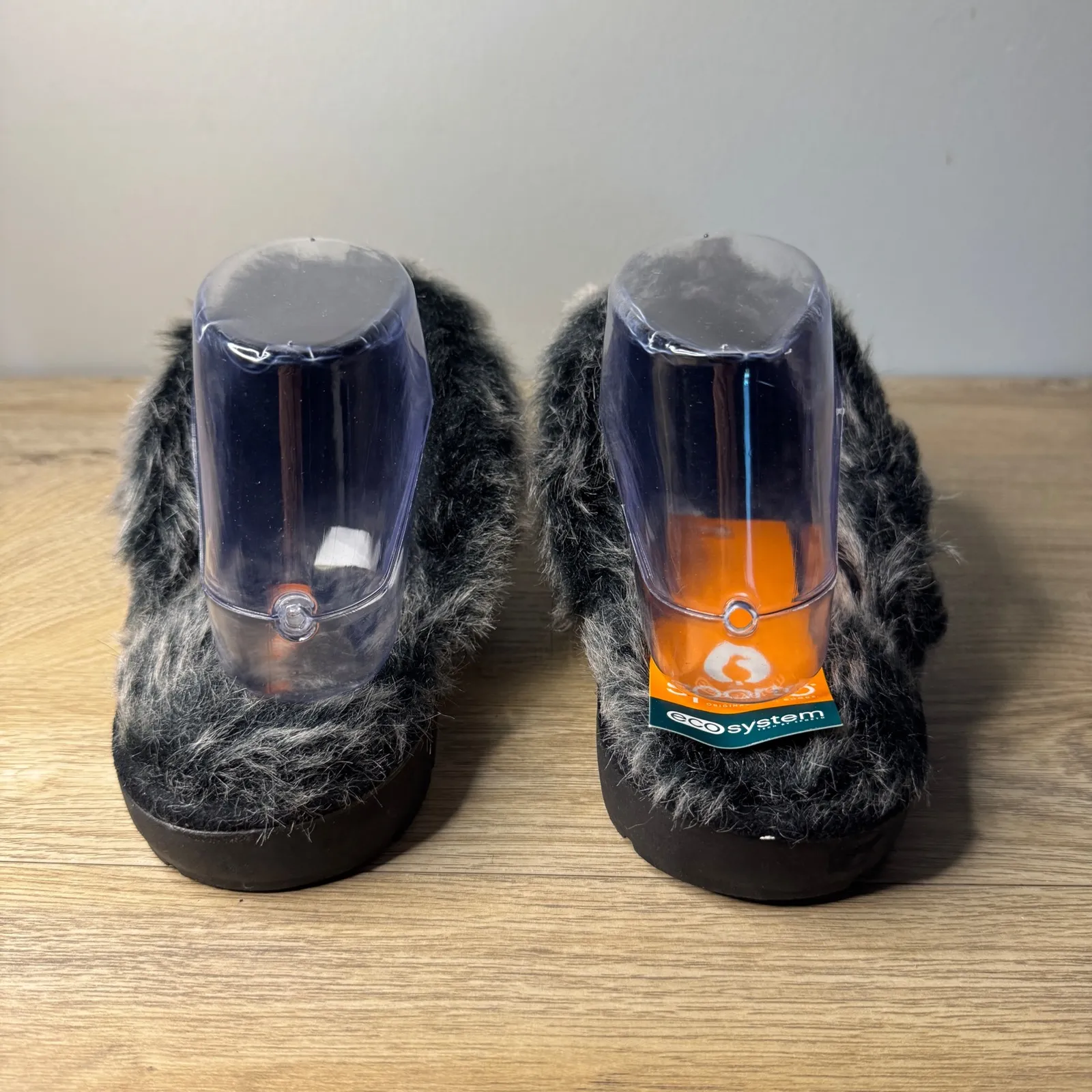 Sporto Jasmine 2 Black Suede Faux Fur Lined Slippers Women M Indoor Outdoor Cozy - Image 5