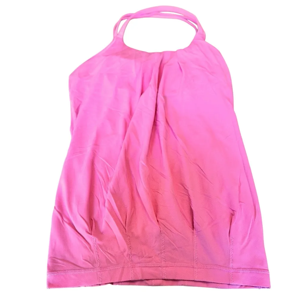 Lululemon Vintage True Halter Built In Bra Tank Pink XS Fits Size 2 No Tag EUC - Image 4