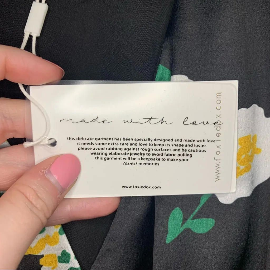 Foxiedox Anemone Smocked Dress Drop Waist Long Sleeve NWT Size XSmall - Image 12