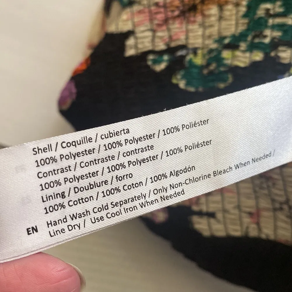 strapless bustier floral wide leg pants jumpsuit, size small - Image 14