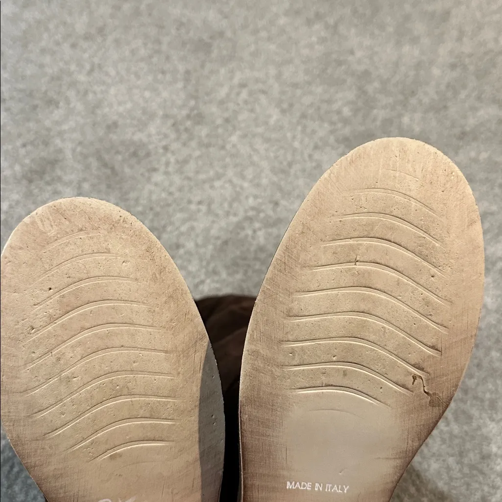 Sundance  Suede Leather Chocolate Brown Slouch Explorer Boots size 38 7.5-8 - Image 8