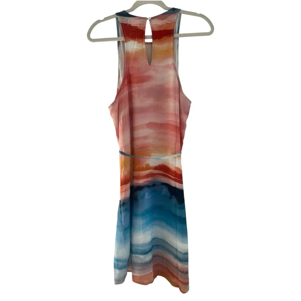 Bella Dahl Raelyn Racerback Midi Dress Belted Watercolor Print size medium NWOT - Image 3