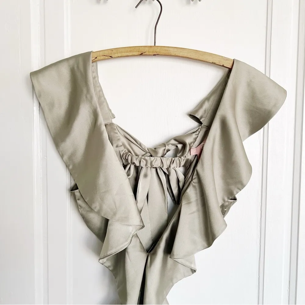 SMYM • Zoey Midi Dress bridesmaid gown Show Me The Ring champagne Luxe Satin - Image 4