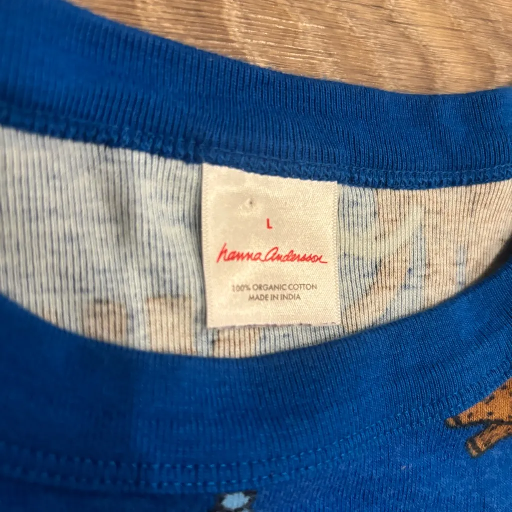 Hanna Andersson “Merry Mammoth” Organic Cotton Long John Pajama Top – Adult L Size L - Image 4