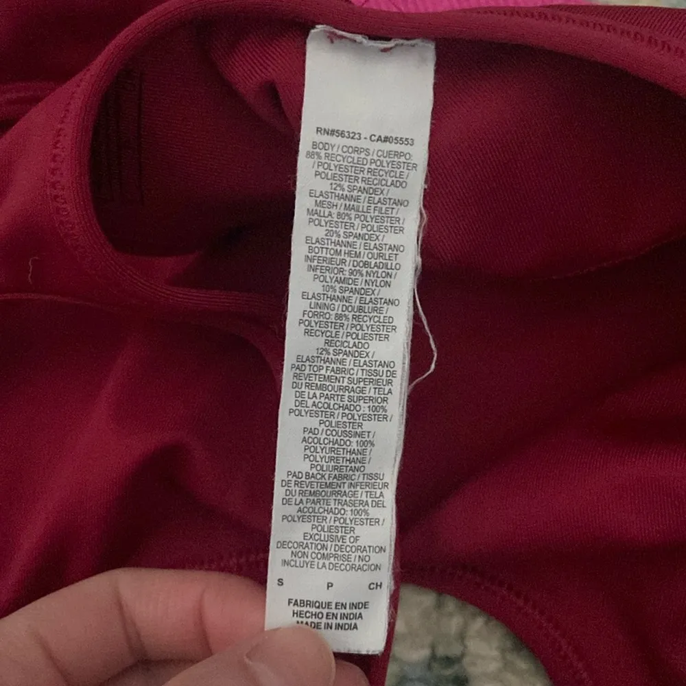 Nike DRI-FIT Women’s Sports Bra Red/Pink Size S - Image 4