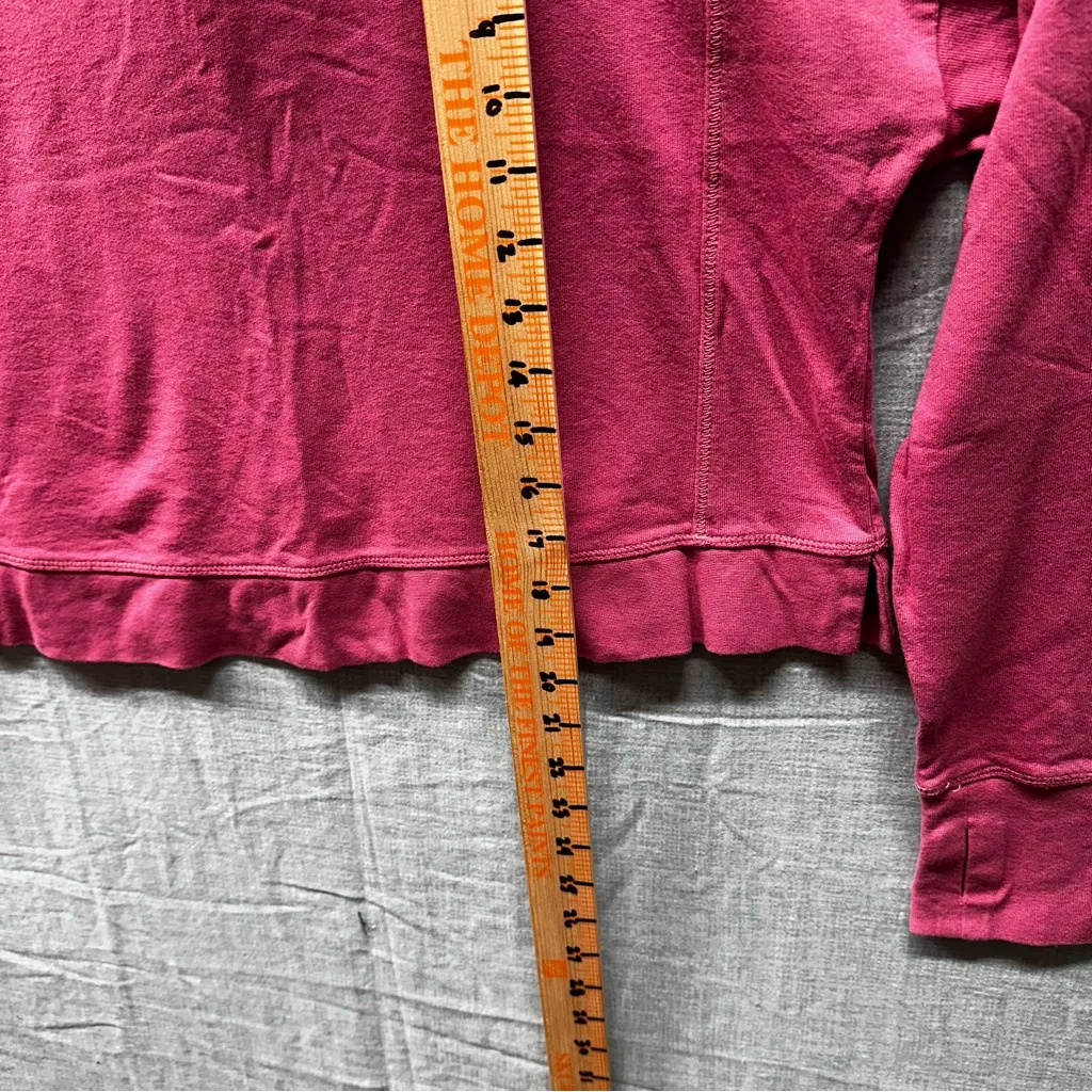 Sweaty Betty After Class Pink Crop Sweatshirt Thumbholes Unique Stiching US 8-10 - Image 11