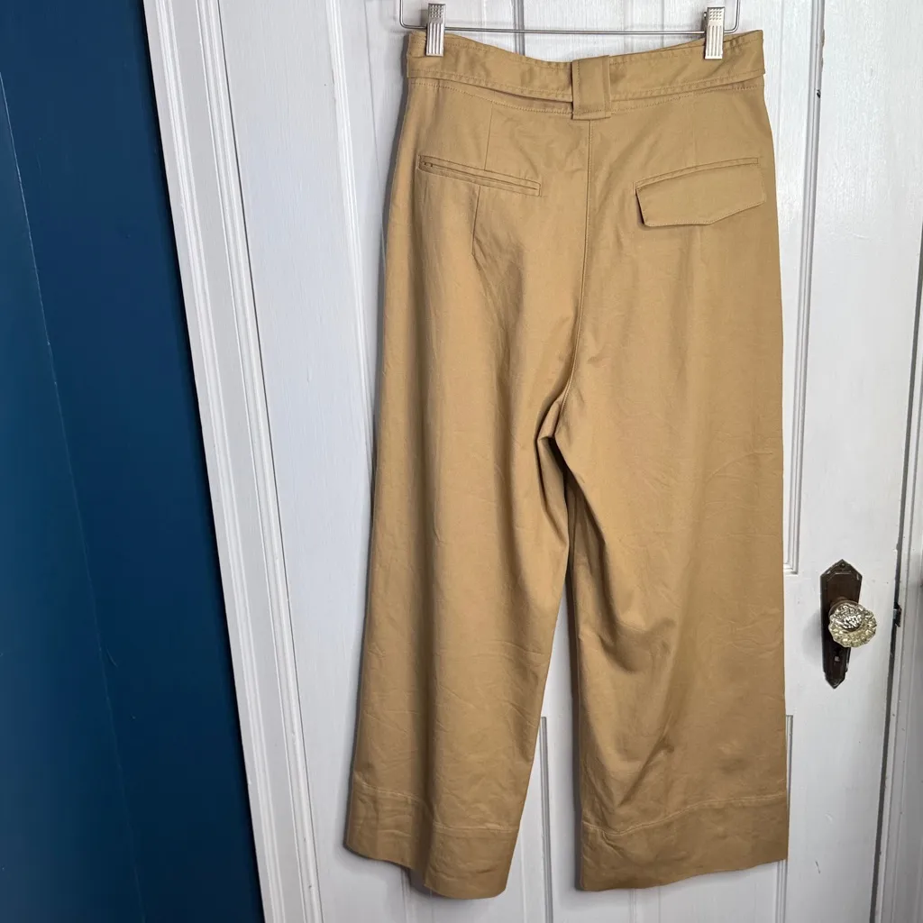 Banana Republic Oceanside Wide-Leg Cropped Pant in Desert Taupe W1933 Sz 4 - Image 8