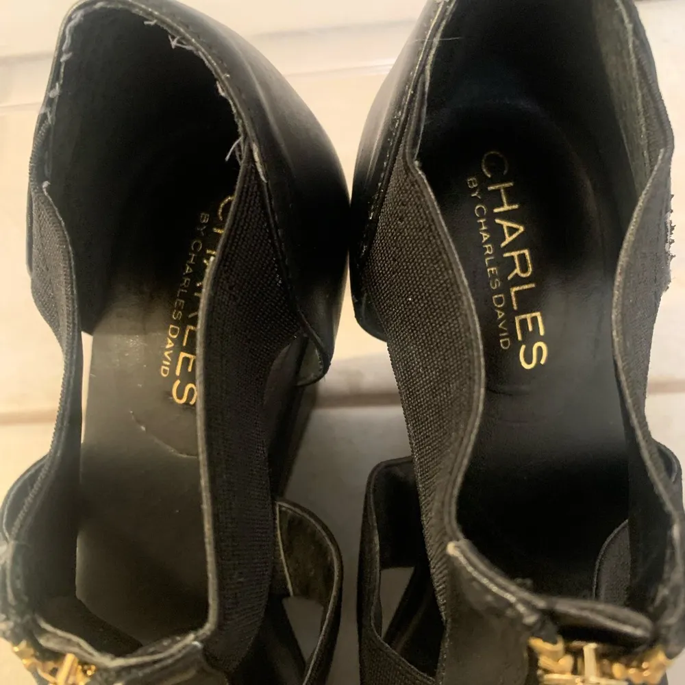 Charles by Charles David | Black stiletto wedges - Image 5