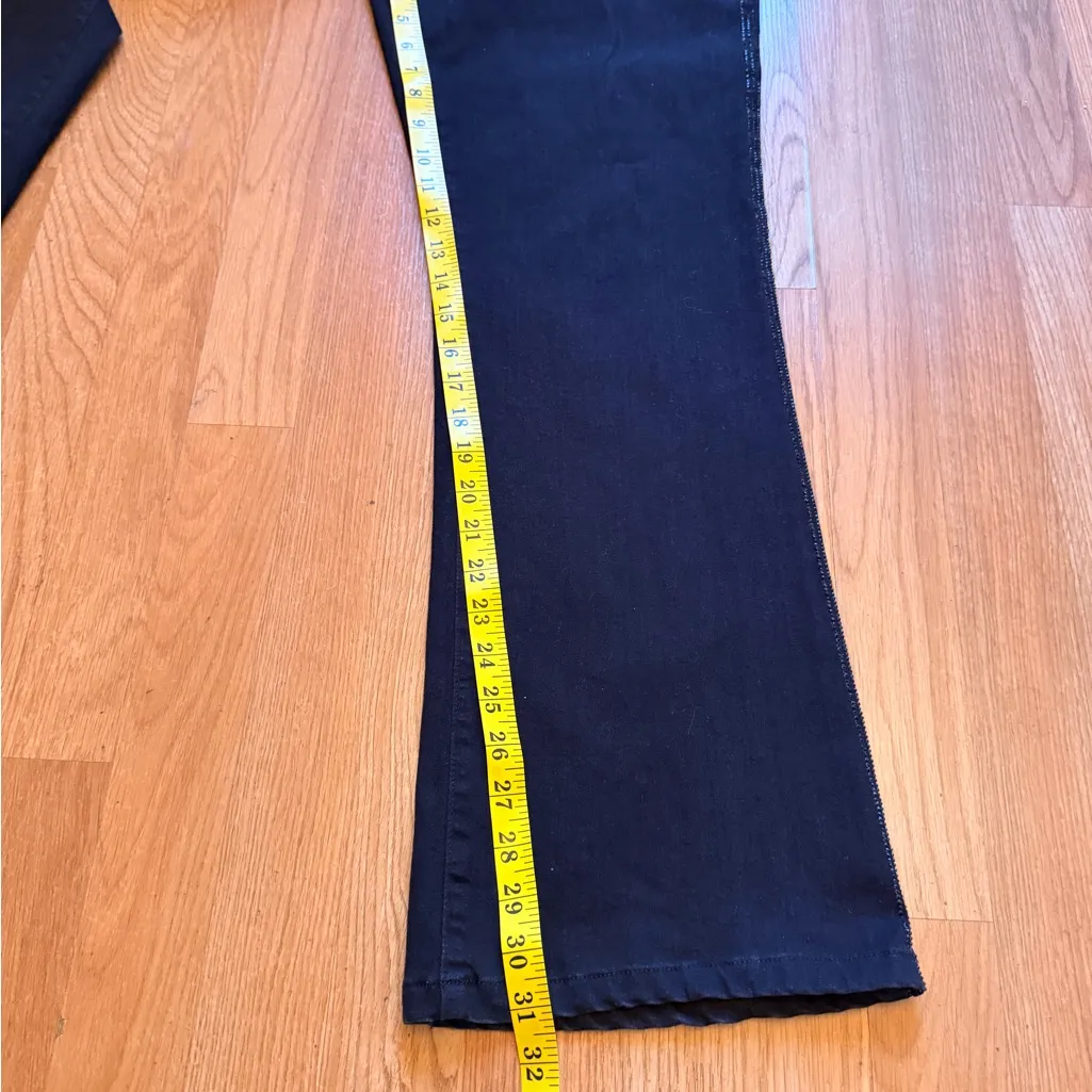 Elegant Black Flare Women's Jeans Size 14 - Image 4