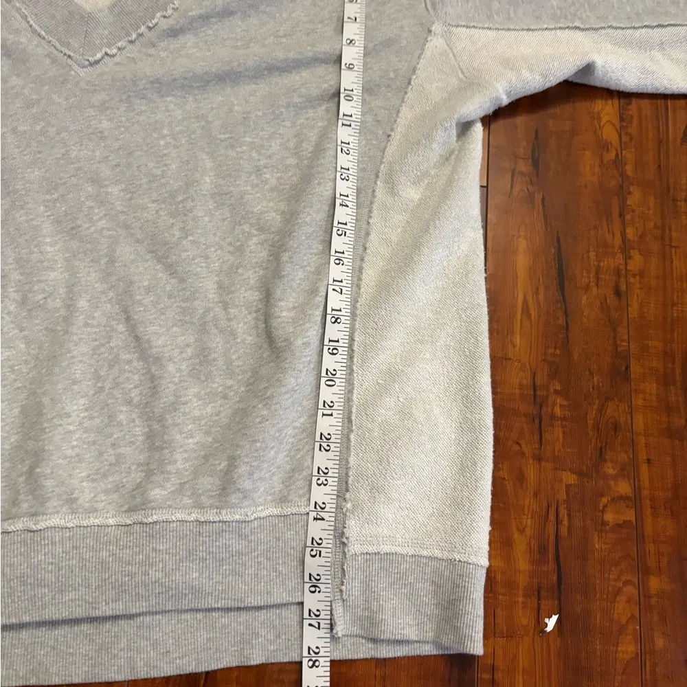 Vacay Every Day V Neck oversized Sweatshirt Grey size medium - Image 15