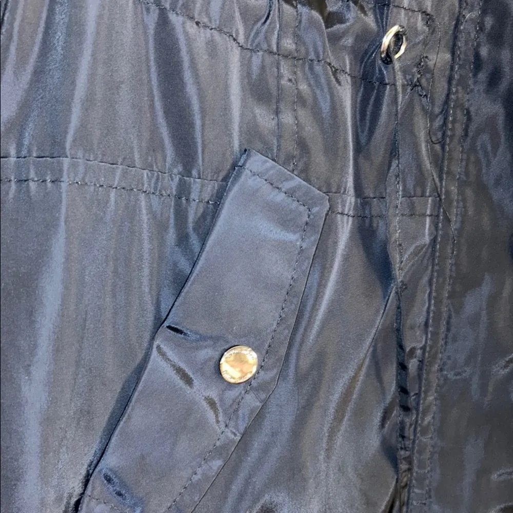 Nicole Miller Size PS Black Hooded Utility Jacket with Collared Neckline - Image 5