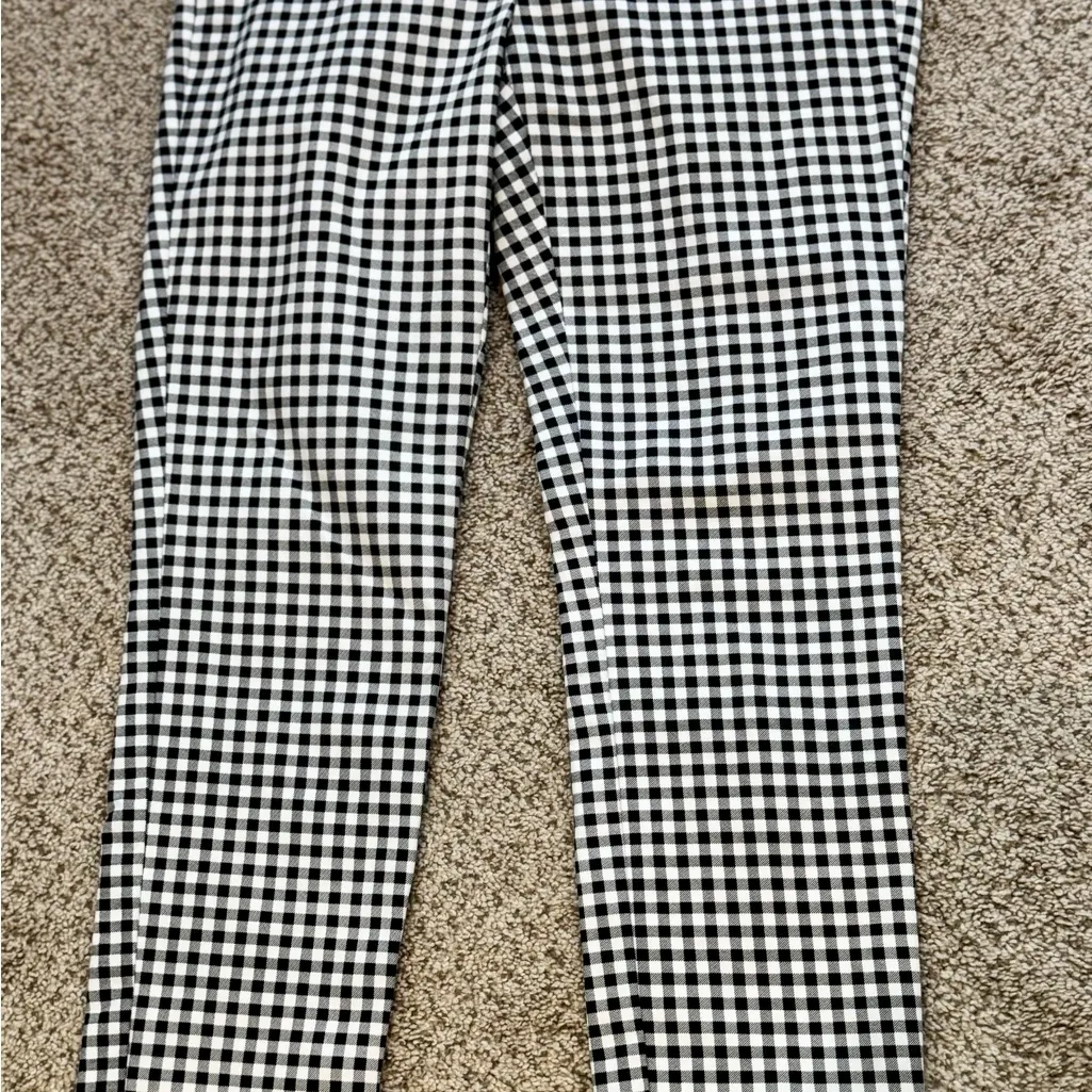 Adrianna Papell Gingham Ankle Pants – Black/White, Pockets Size 6 - Image 3