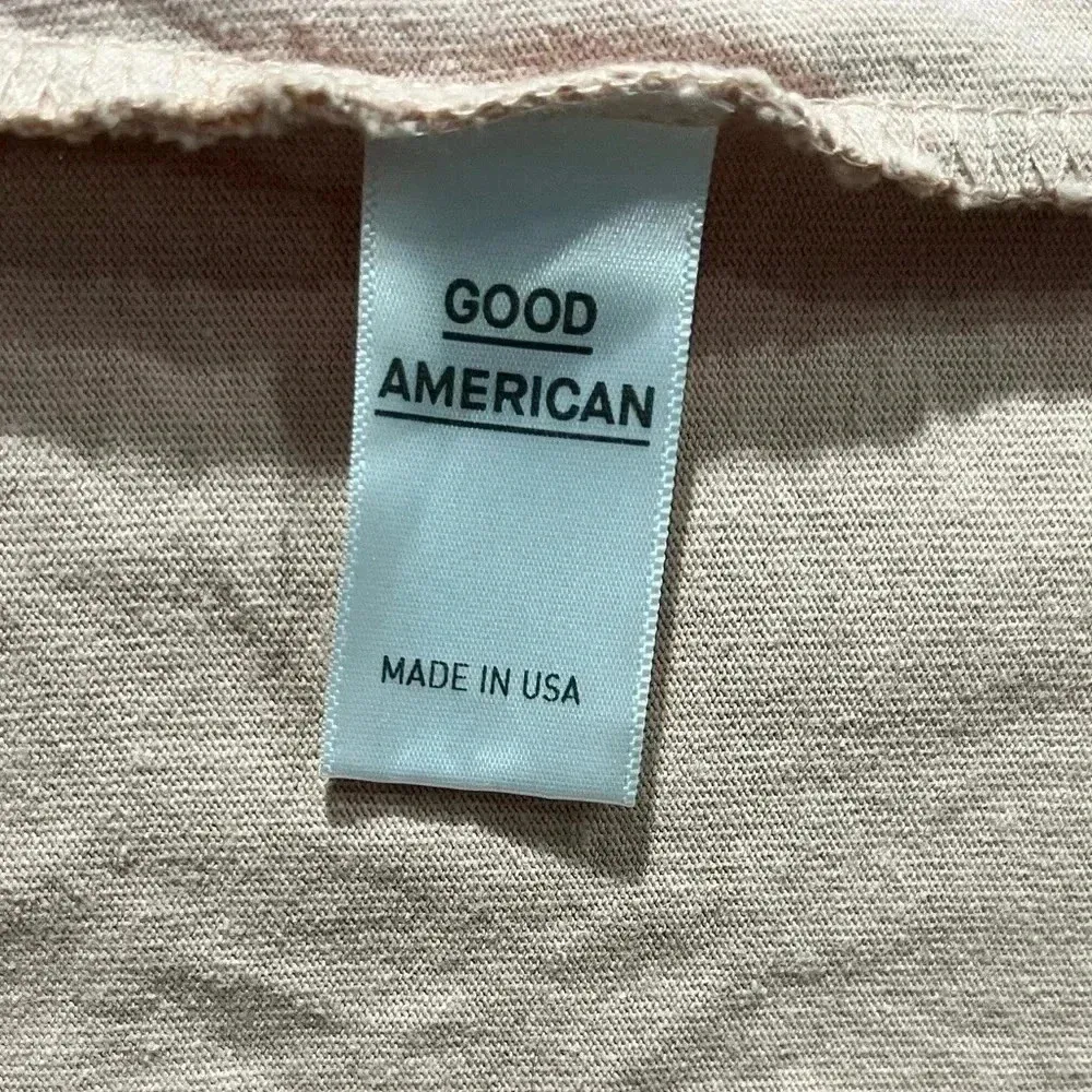 Good‎ American Blush Pink Linear Foil Graphic T-Shirt size 4 (XL) - Image 4