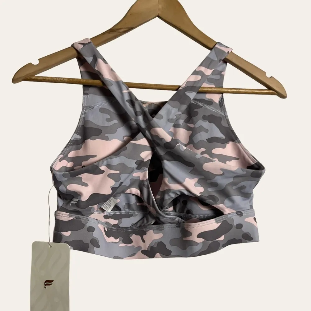 Fabletics Haze Gray Camo No Bounce Ella High Impact Sports Bra Size S NWT - Image 5