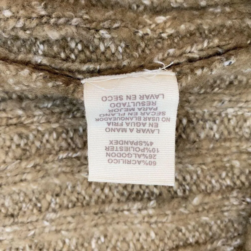 MYSTREE Knit Jeweled Neckline Zip Detail on Shoulder Pull On Oversized Sweater - Image 7