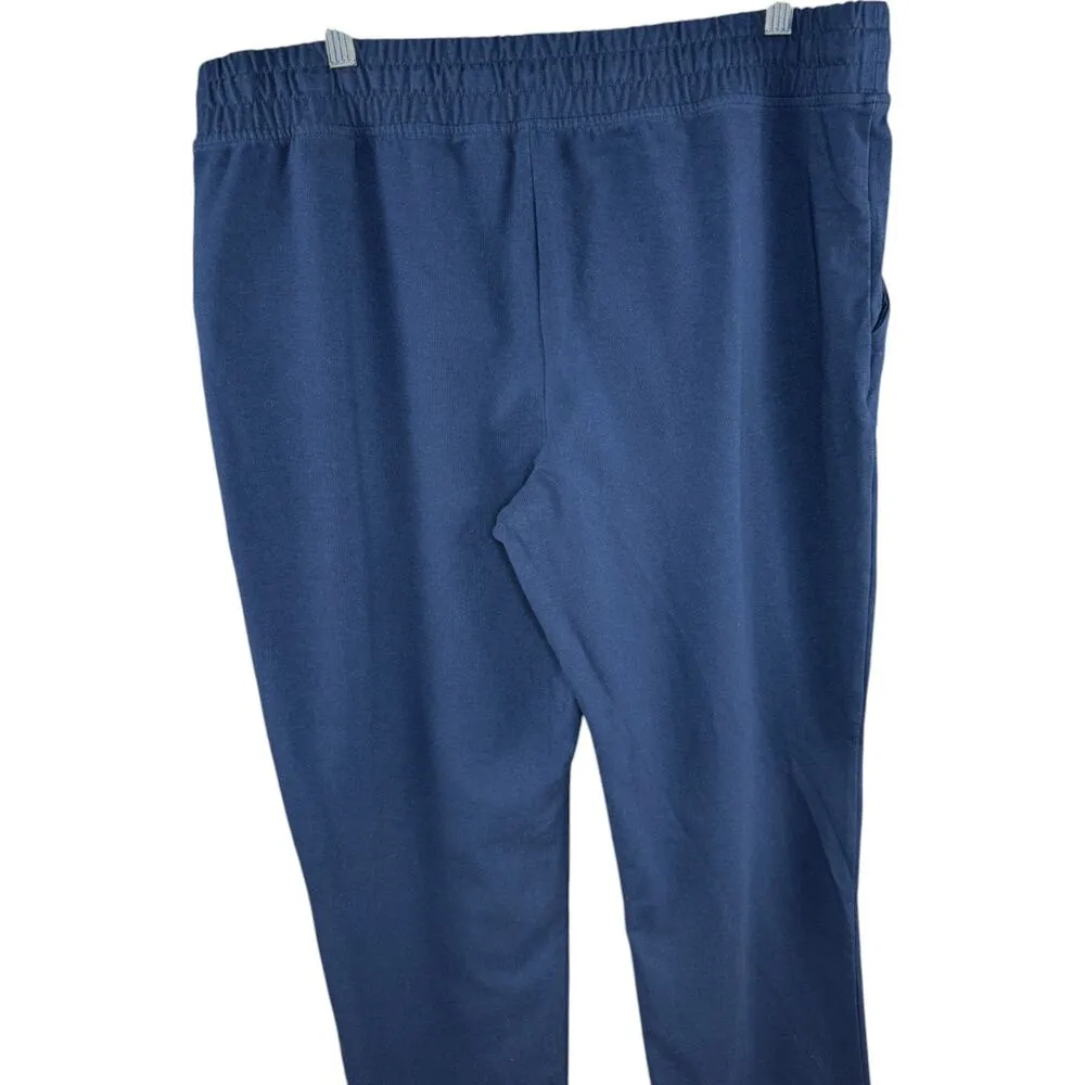 Denim & Co. Active Duo Stretch Full-Length Drawcord Pant Navy Large - Image 10