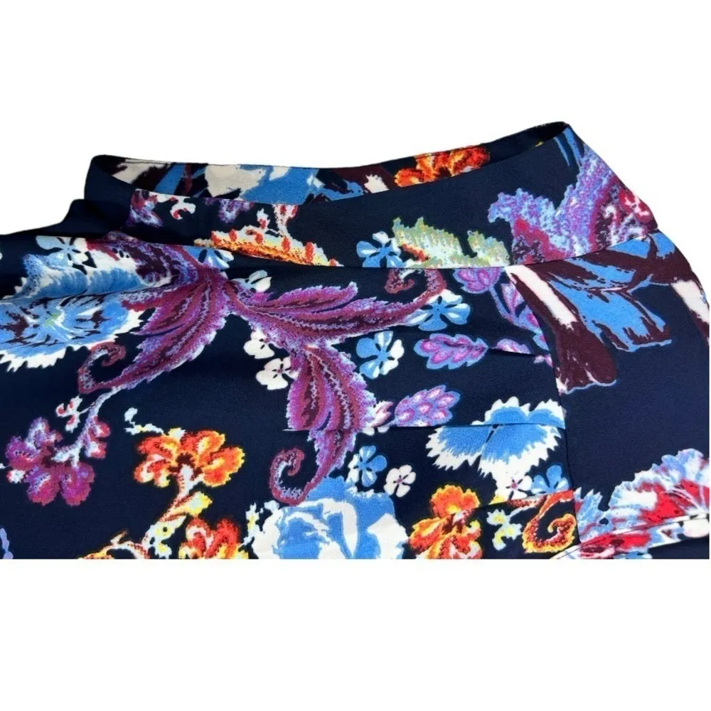 DR2 Floral Keyhole Cap Sleeve Blouse S‎ Blue - Image 6