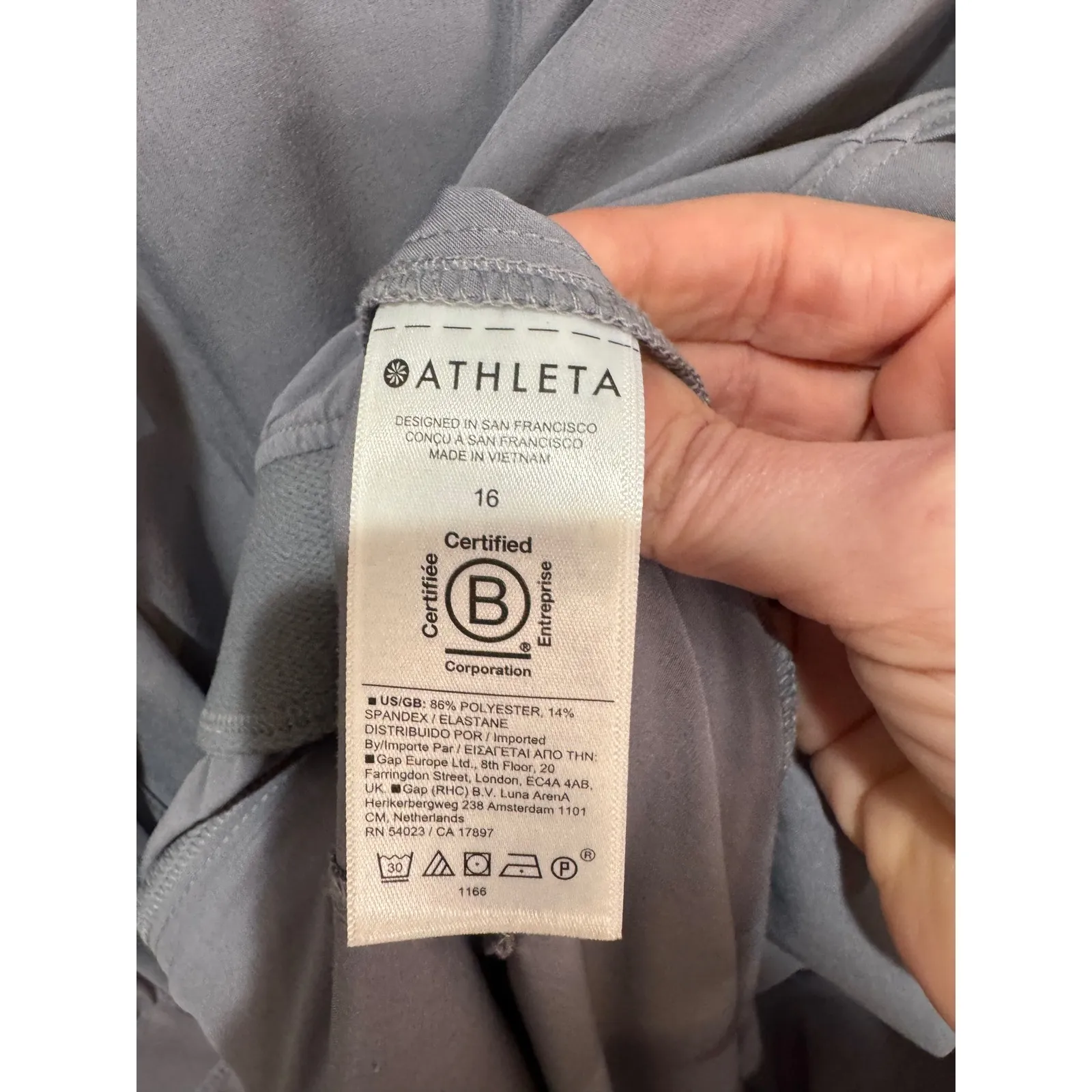 Athleta Brooklyn Heights Wide Leg Jumpsuit‎ Sz 16 Gray - Image 8