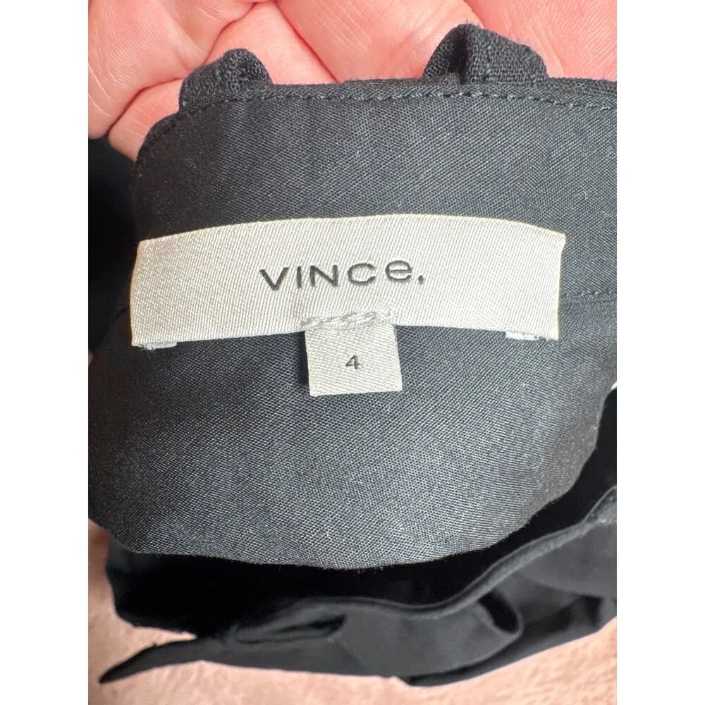 Vince Women’s Slacks Size 4 Black Pleated Straight Pants NWT Style V691821738 - Image 8