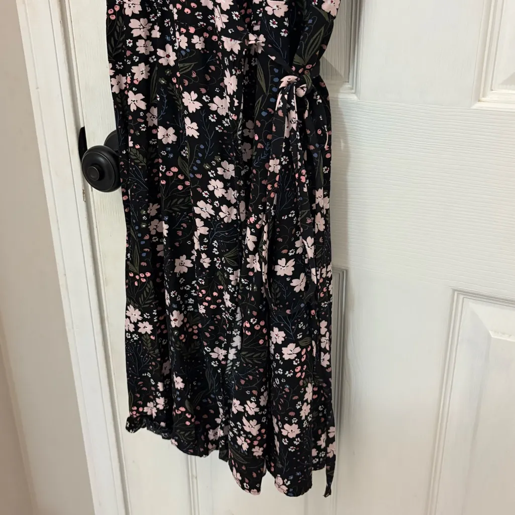 LOFT Outlet Floral Sleeveless Mini Wrap Dress - Image 8