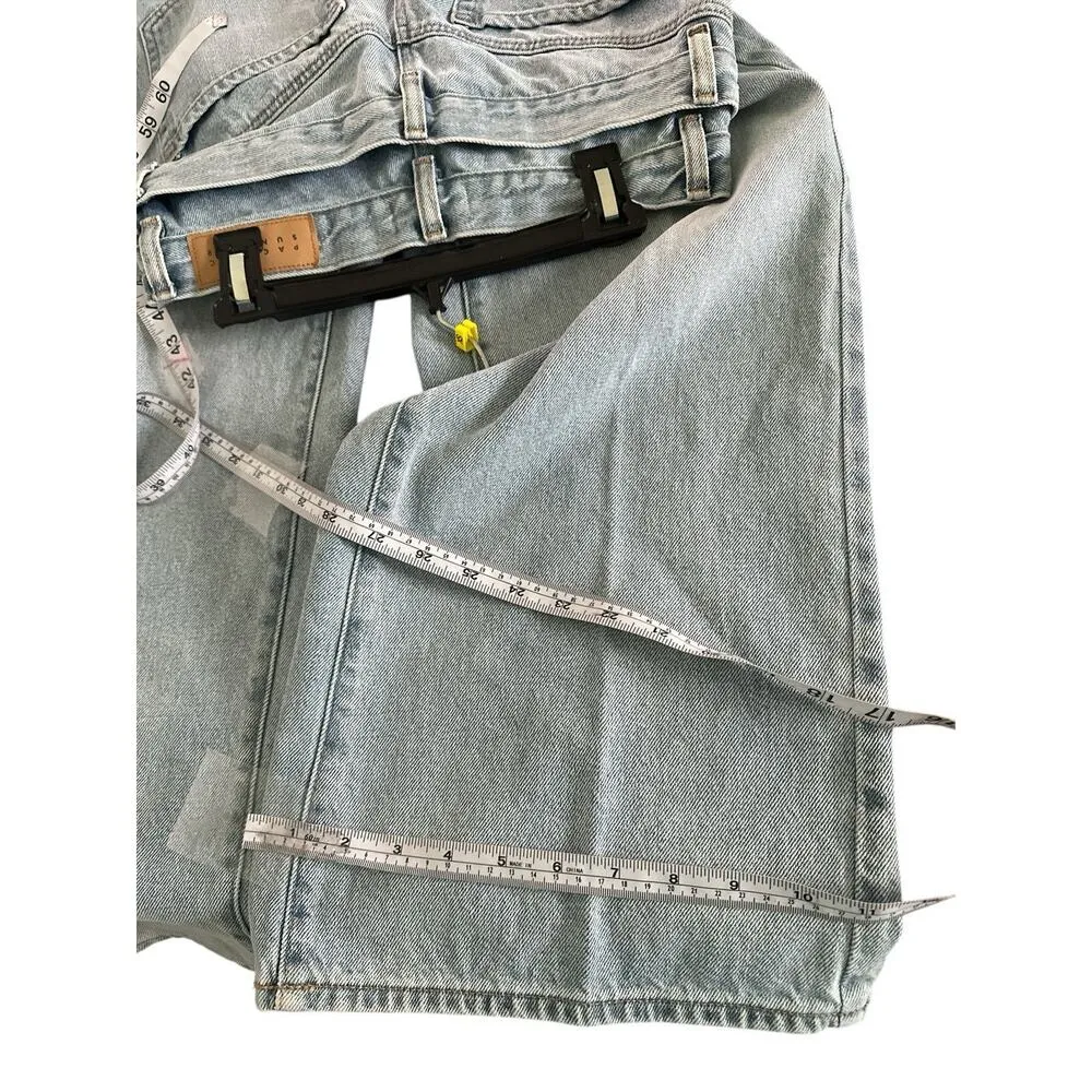 Pacsun Eco Medium Indigo Double Waistband Mid Rise Baggy Jeans Size 26 - Image 14